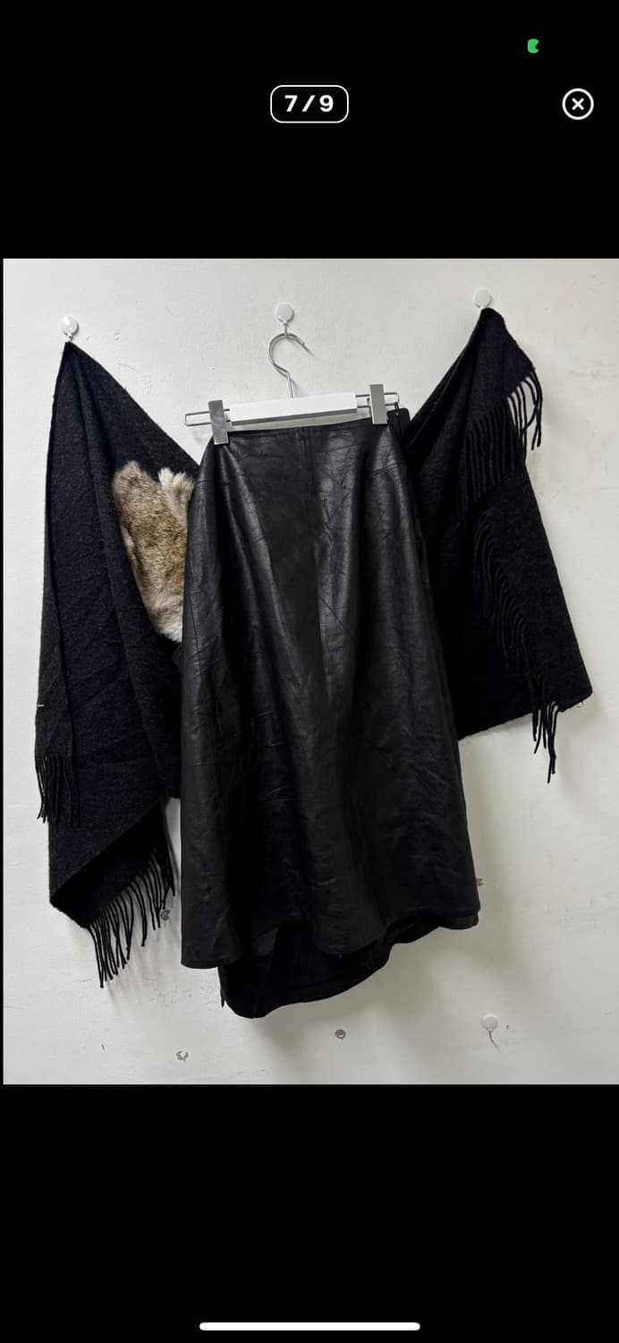 디자인 레더 롱스커트 상품이미지7