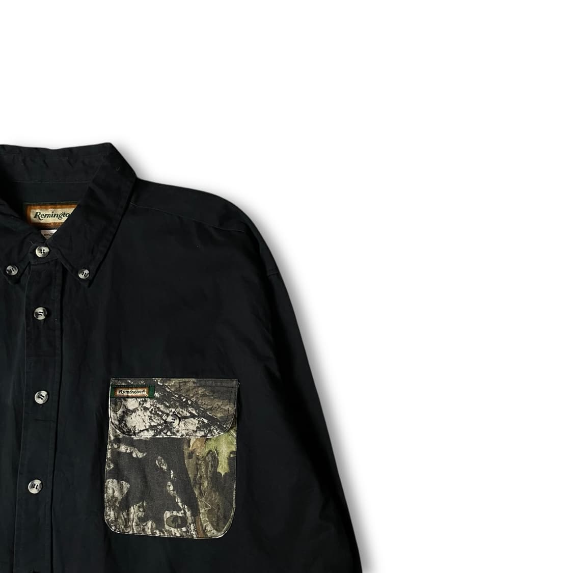 리얼트리 블랙 포인트 낙엽패턴 데님 긴팔 셔츠 2XL 상품이미지2