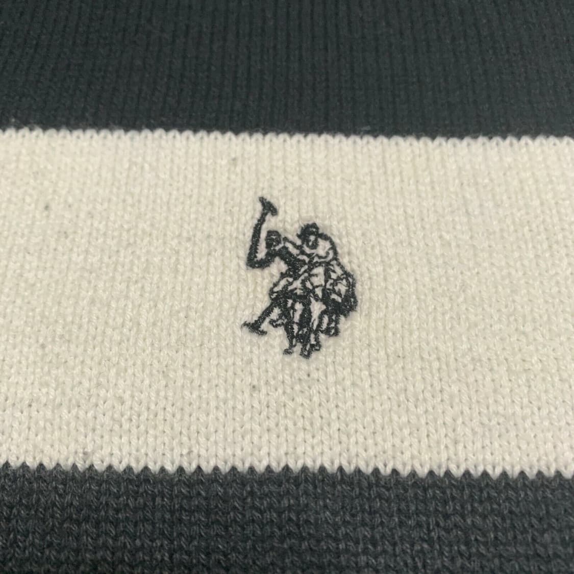  US 폴로 컬러블록 반집업 니트 상품이미지2