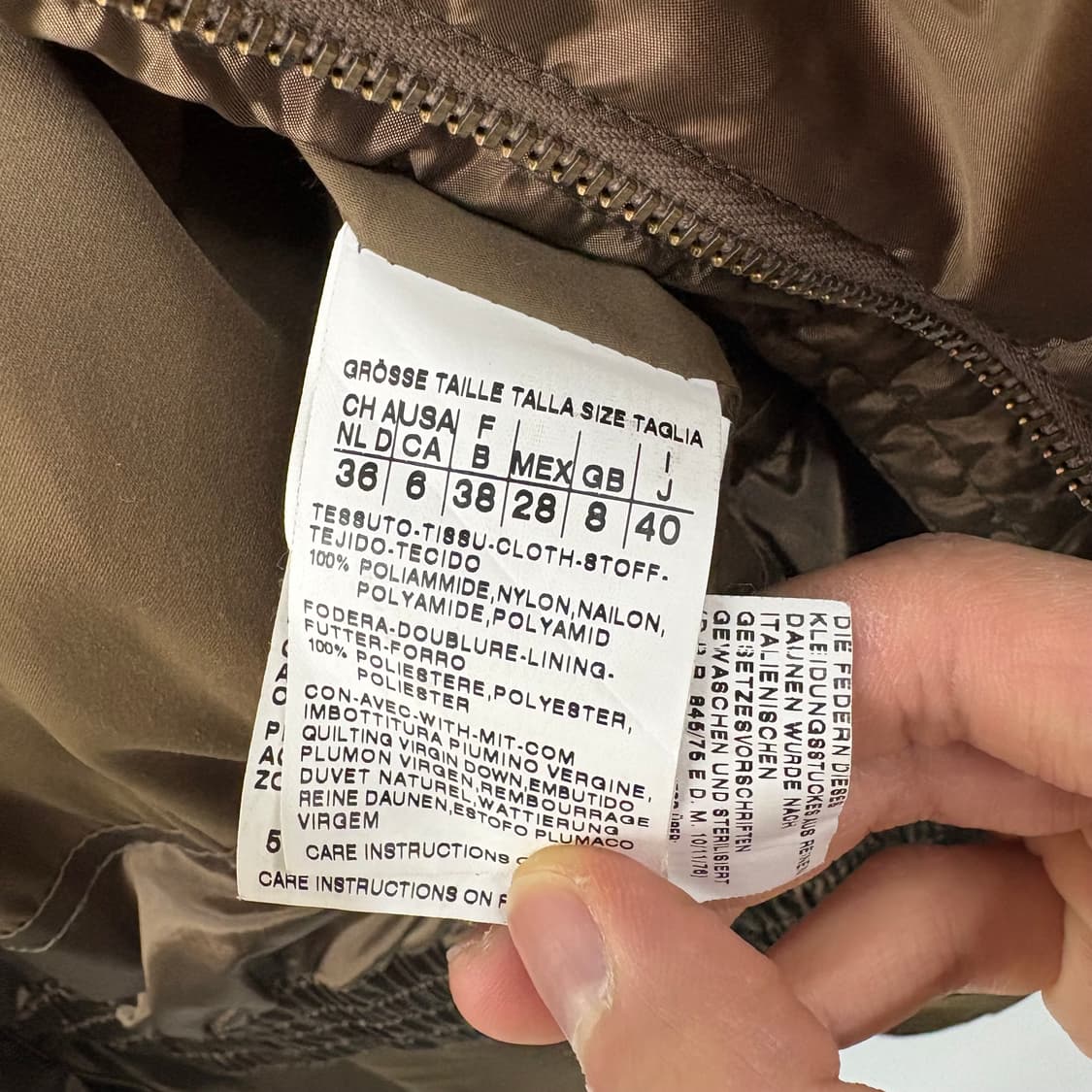 막스마라 브라운 떡볶이 후드 패딩 여/S 상품이미지9