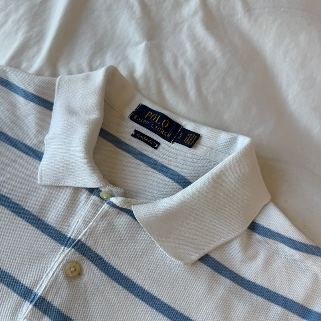 폴로 랄프로렌 스트라이프 반팔카라티 L 상품이미지4