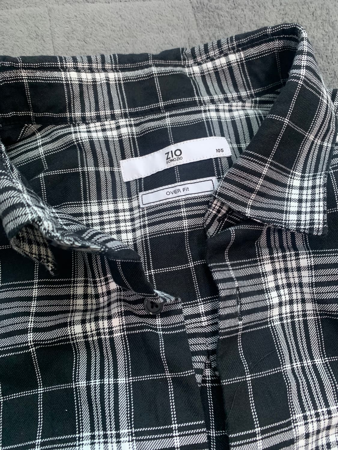 지오송지오 오버핏 체크 셔츠 105 상품이미지2