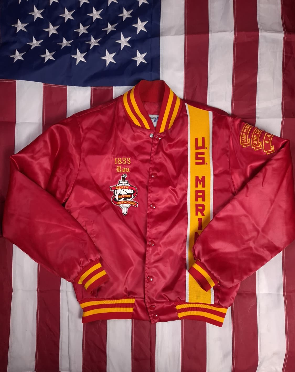 오리지날 미국제조 미해병대 나일론 바시티점퍼 상품이미지3