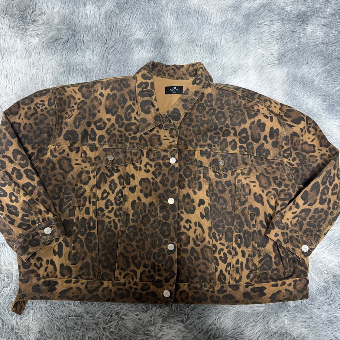 임블리 레오파드 오버핏 트러커자켓 상품이미지2