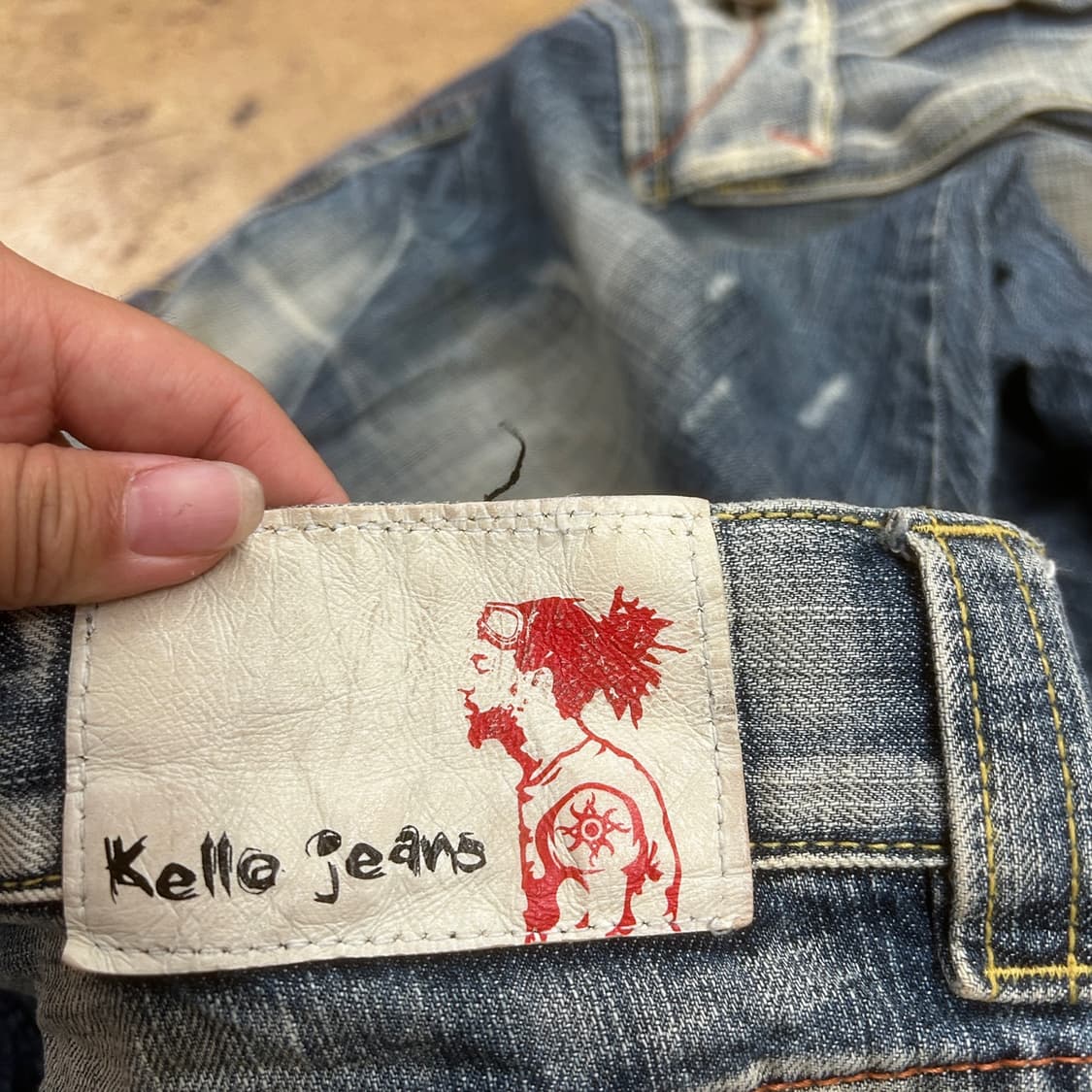 [정품] kello jeans 빈티지 워싱 카고 데님팬츠 상품이미지7