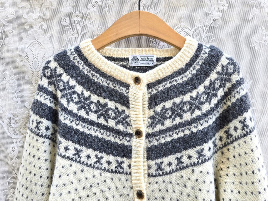 빈티지 노르딕 가디건 wool 100% 상품이미지2