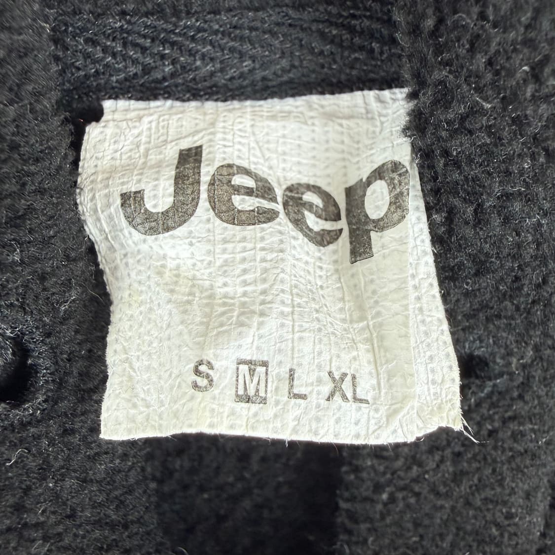 M) 지프 자수로고 플리스 후드집업 블랙 상품이미지3