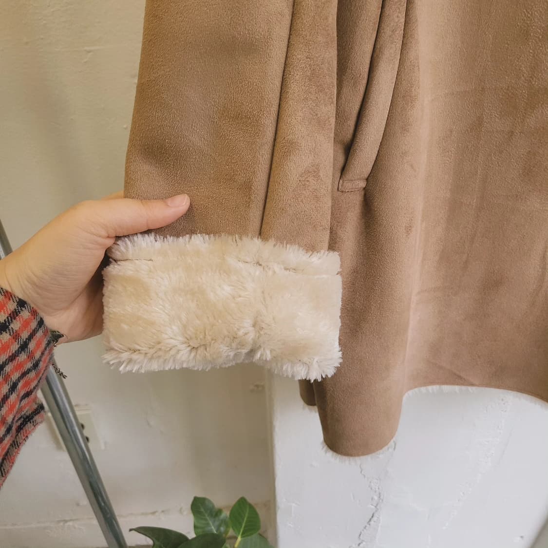 Seuseed 에코퍼 베이지 무스탕 상품이미지5