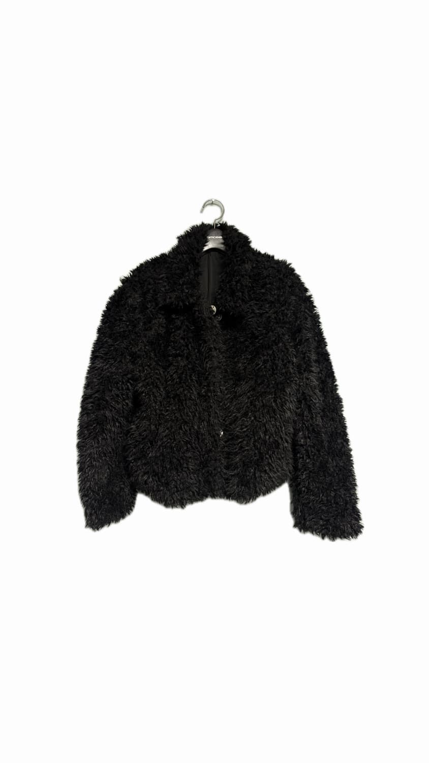 블랙 양털 카라 퍼 자켓 상품이미지1