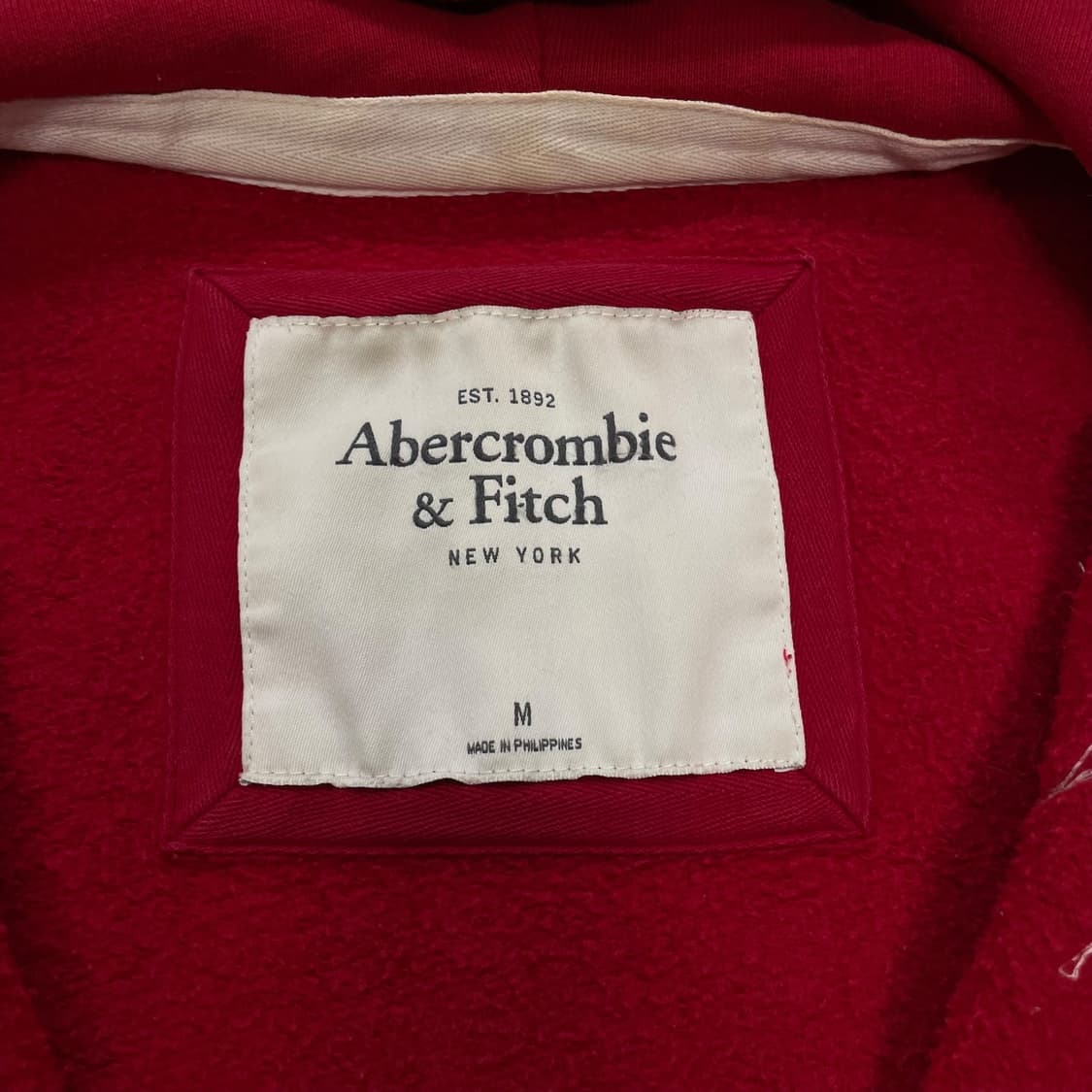 아베크롬비 AF 로고 후드집업 레드 상품이미지4