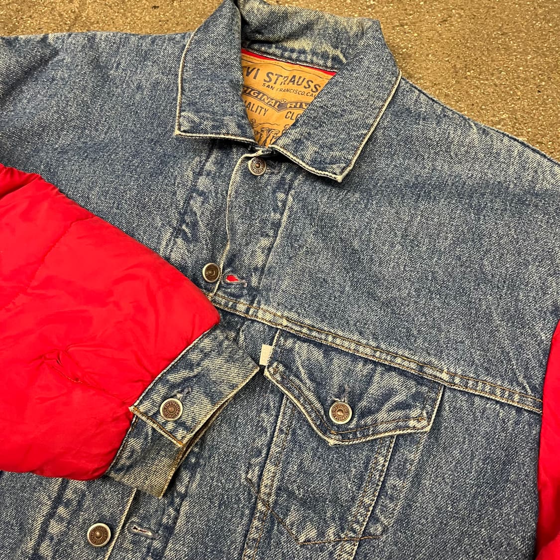 90s 리바이스 실버탭 퀼팅 트러커 자켓 (105-110) 상품이미지2