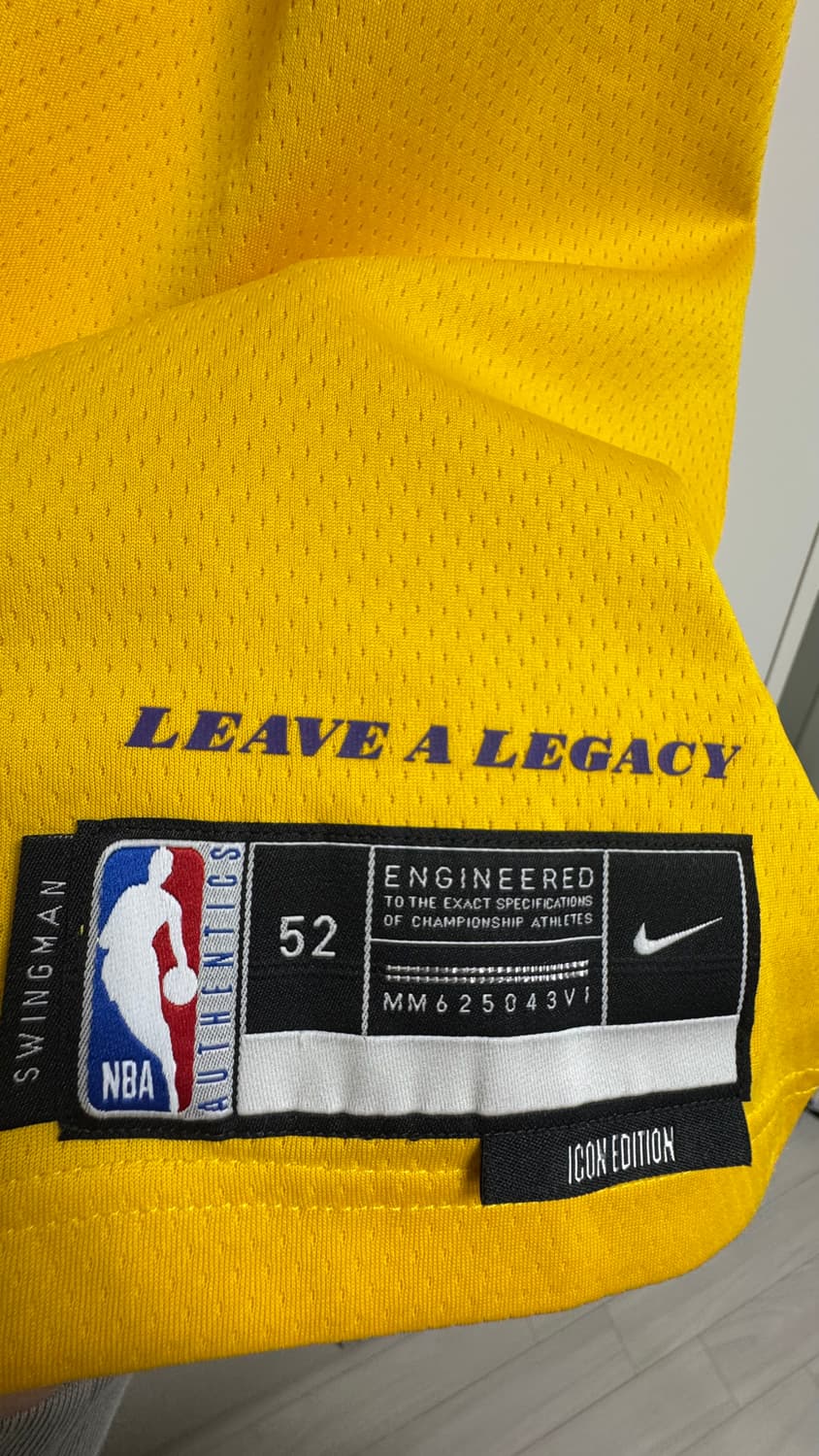 [XL] 나이키 & NBA 레이커스 르브론 제임스 저지 스윙맨 상품이미지5