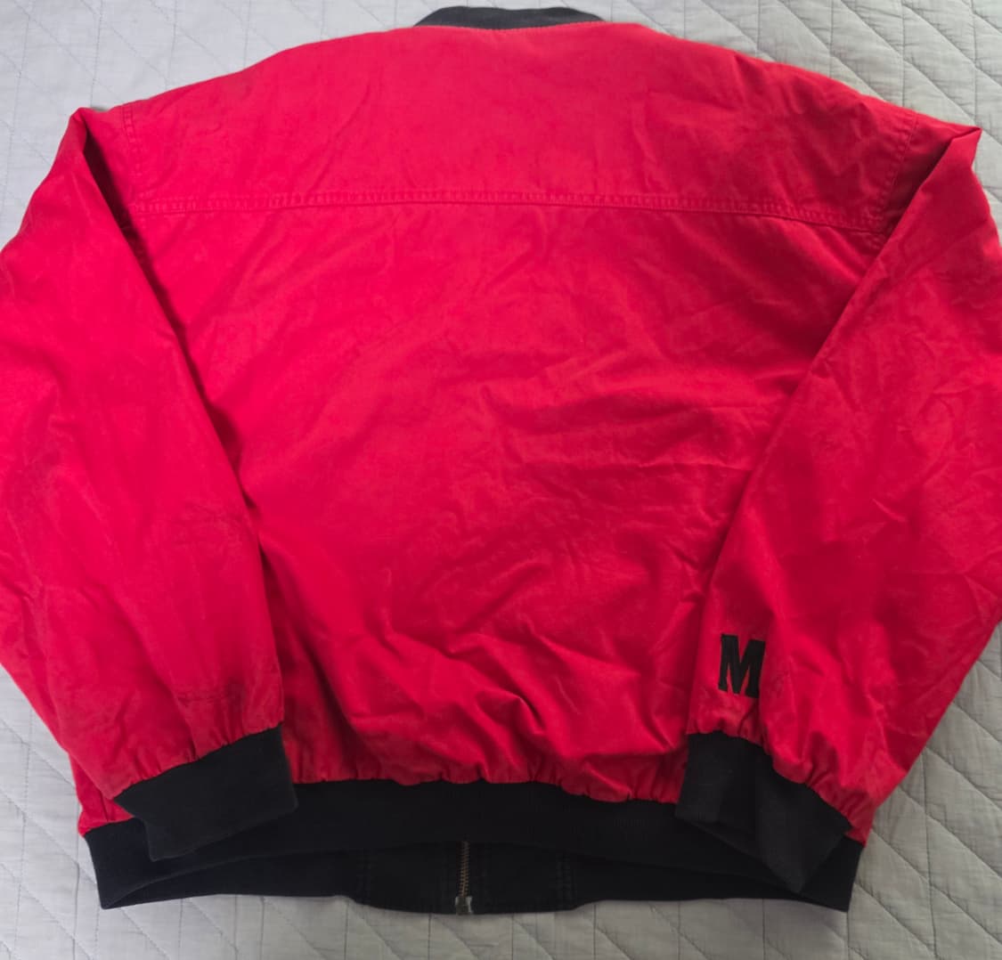 [M] 90s 빈티지 말보로 리버시블 봄버 자켓 블랙/레드 라이트 페이드 상품이미지10