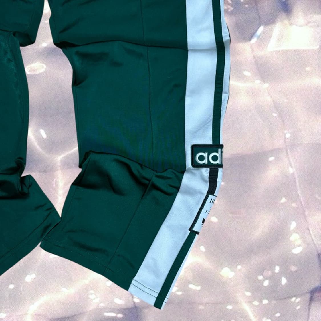 아디다스 아디브레이크 그린 초록 와이드 스냅 버튼 트랙 팬츠 S 상품이미지5