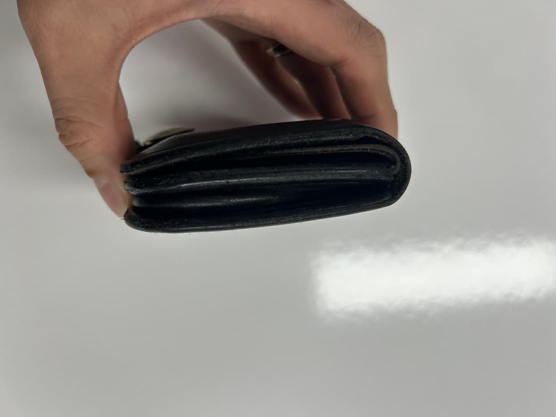 goros 고로스 블랙 새들레더 콘초 카드지갑 상품이미지2