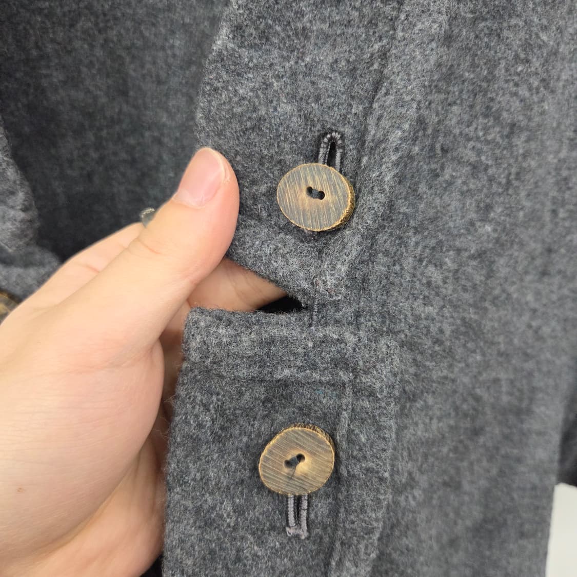 꼼데가르송 차콜 반팔 가디건 여성 S 상품이미지5