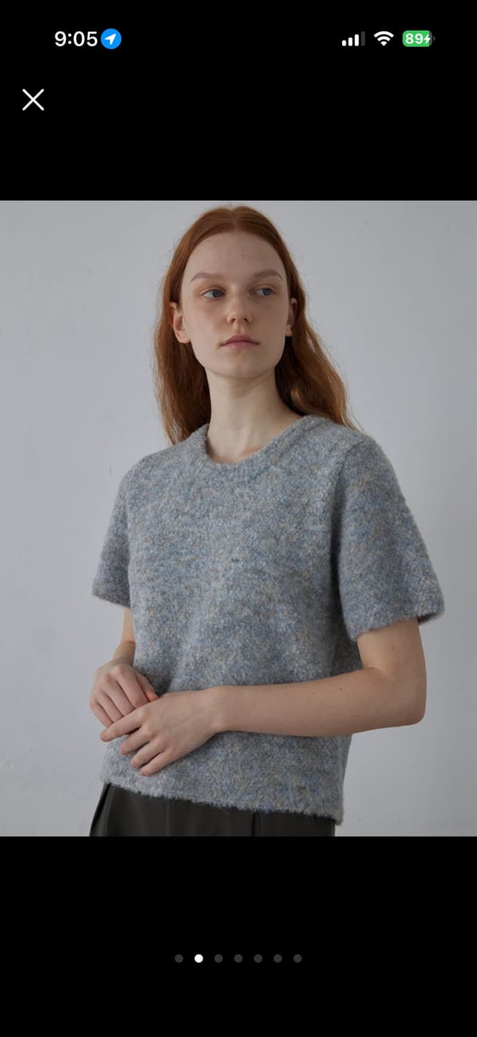 KNITLY 니틀리 반팔 니트 스웨터 상품이미지2