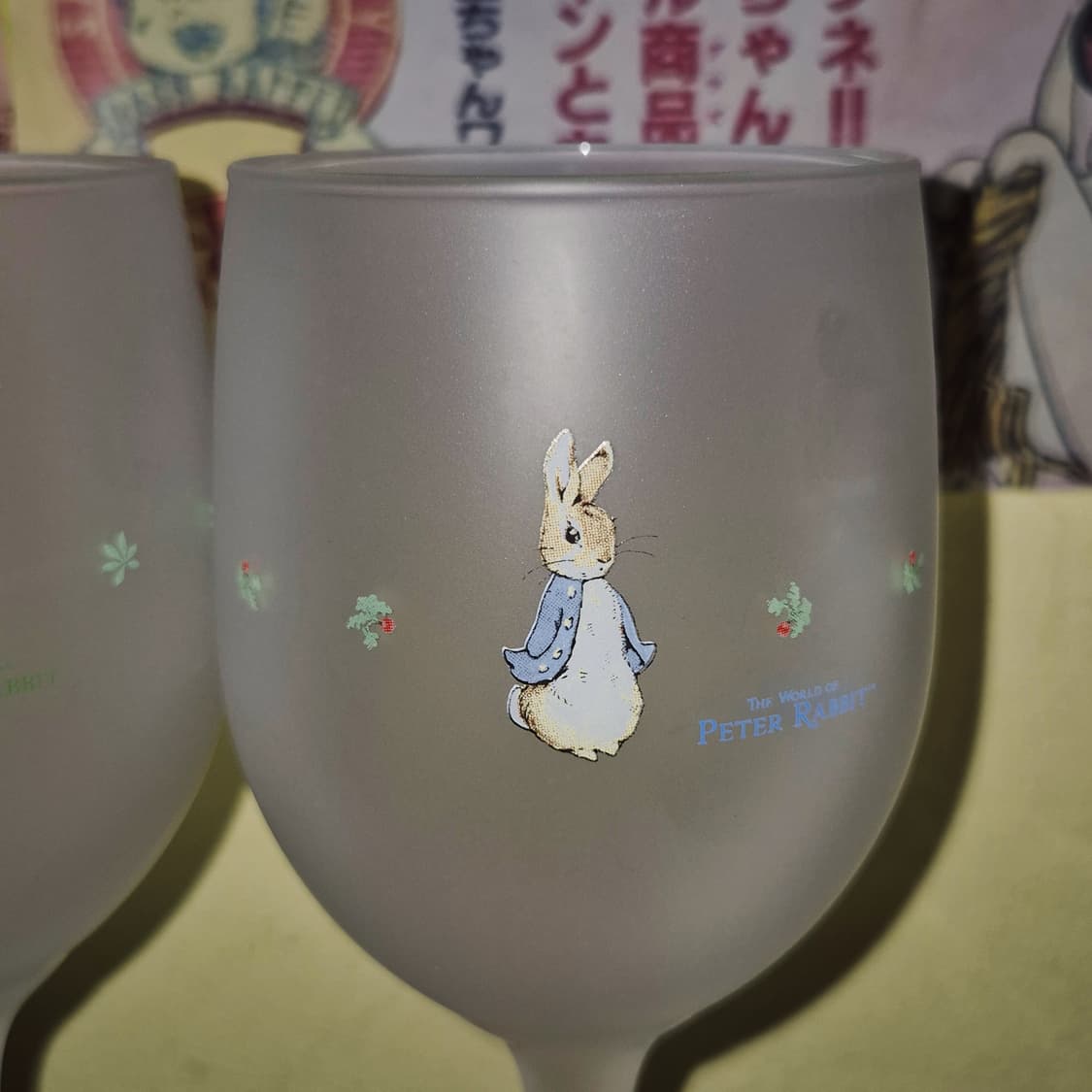 90s 피터래빗 불투명 볼드 와인잔 2p세트 상품이미지7