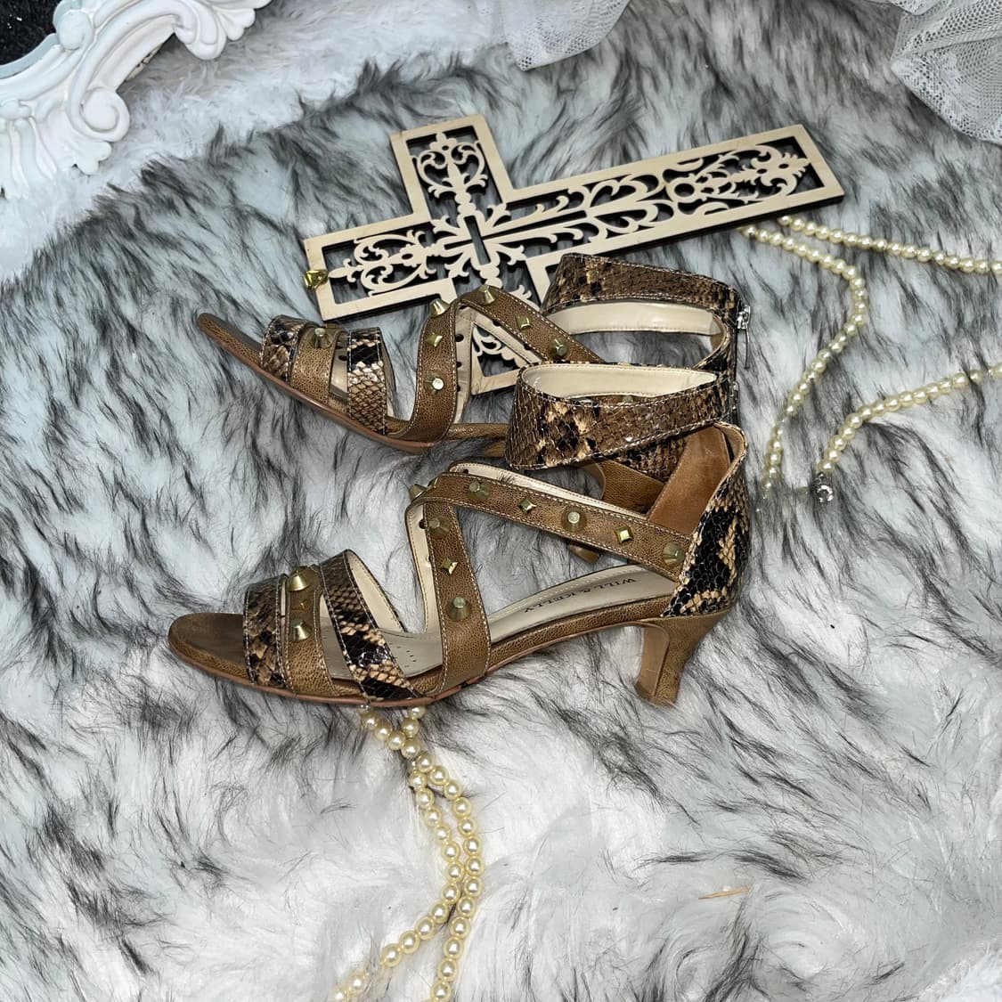 빈티지 파에톤 스터드 샌들힐 상품이미지1