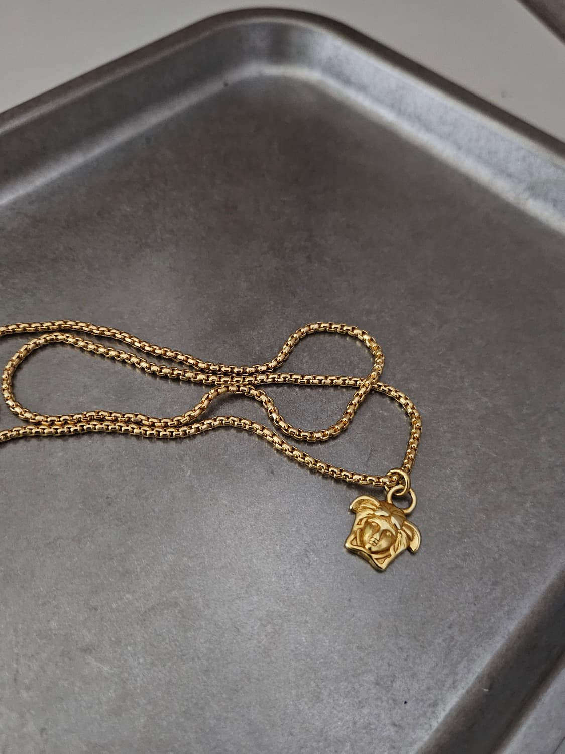 57 베르사체 빈티지 정품 목걸이 업사이클링 써지컬체인 남자목걸이 상품이미지1