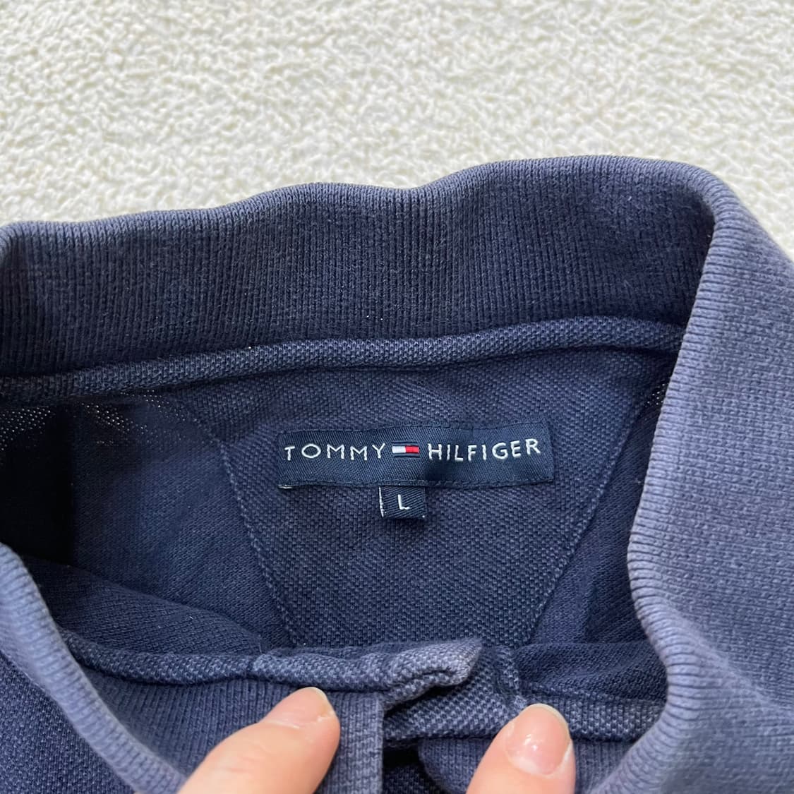 L 타미힐피거 반팔 카라 티셔츠 0409M 상품이미지2
