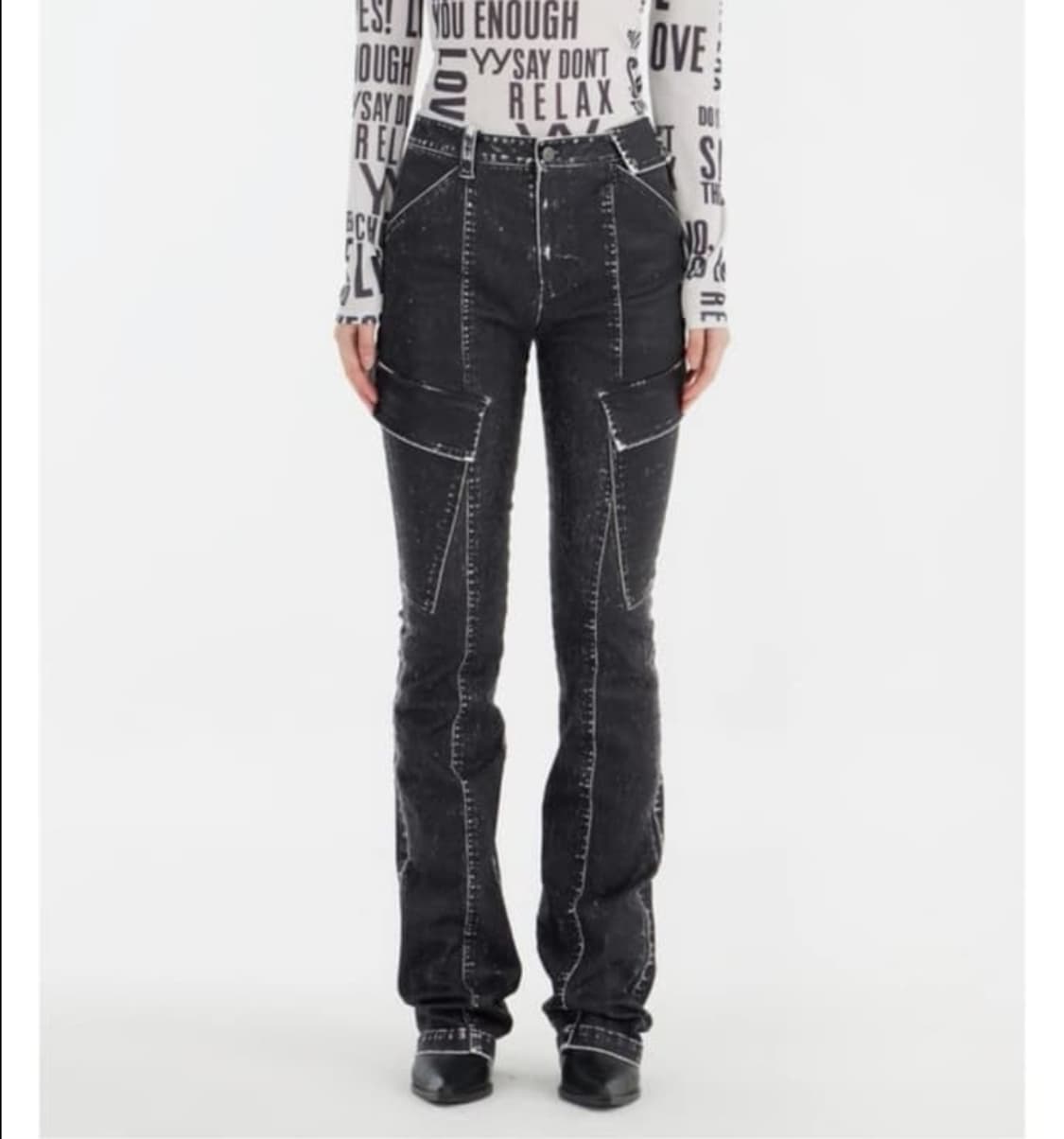 OPEN YY 패들턴 카고 부츠컷 팬츠 2size _ 여성 상품이미지1