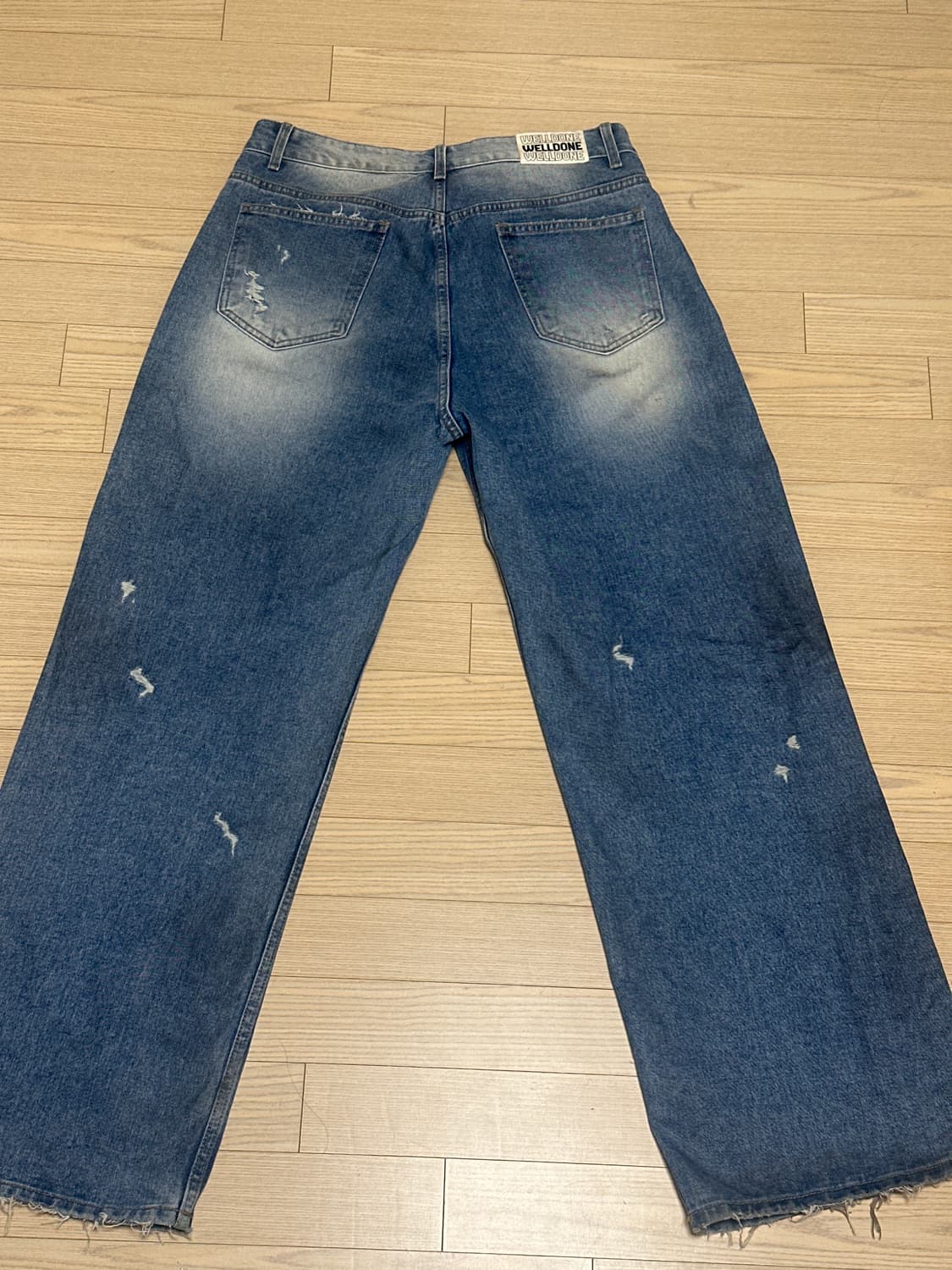 도메스틱 디스트로이드 와이드 데님 팬츠 상품이미지2