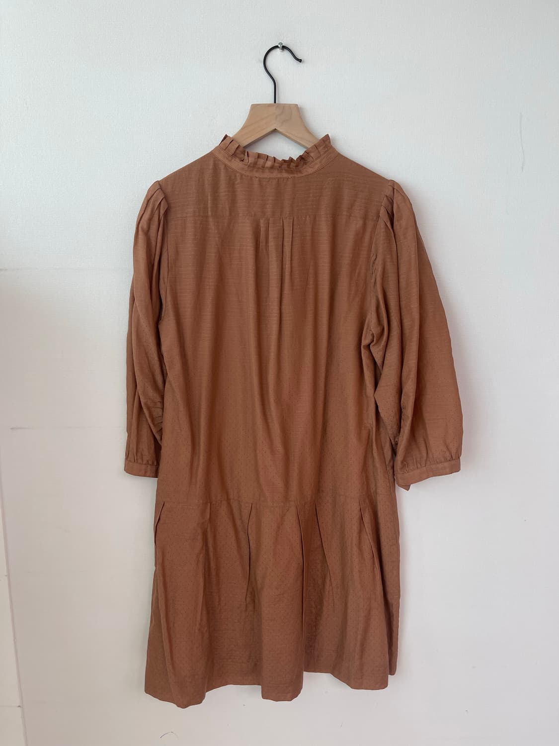 씨바이끌로에 레드골드브라운 실크 혼방 원피스 44~55 상품이미지5