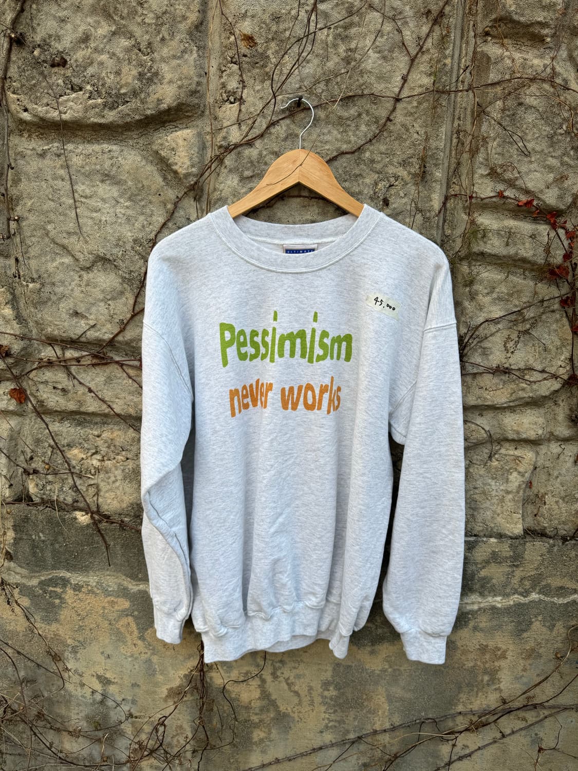 00s 헤인즈 빈티지 프린팅 스웻 셔츠 맨투맨 그레이 m 상품이미지1