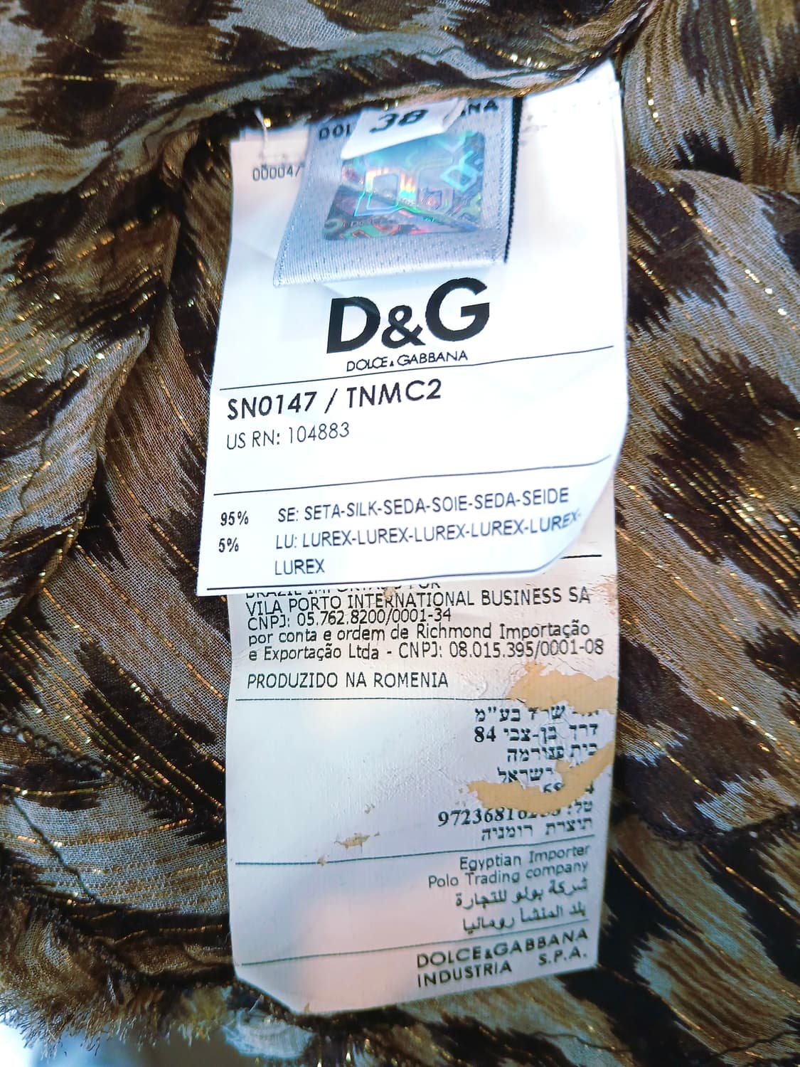 Dolce&Gabbanas메탈릭 실크 리본 프린지 스커트 상품이미지7