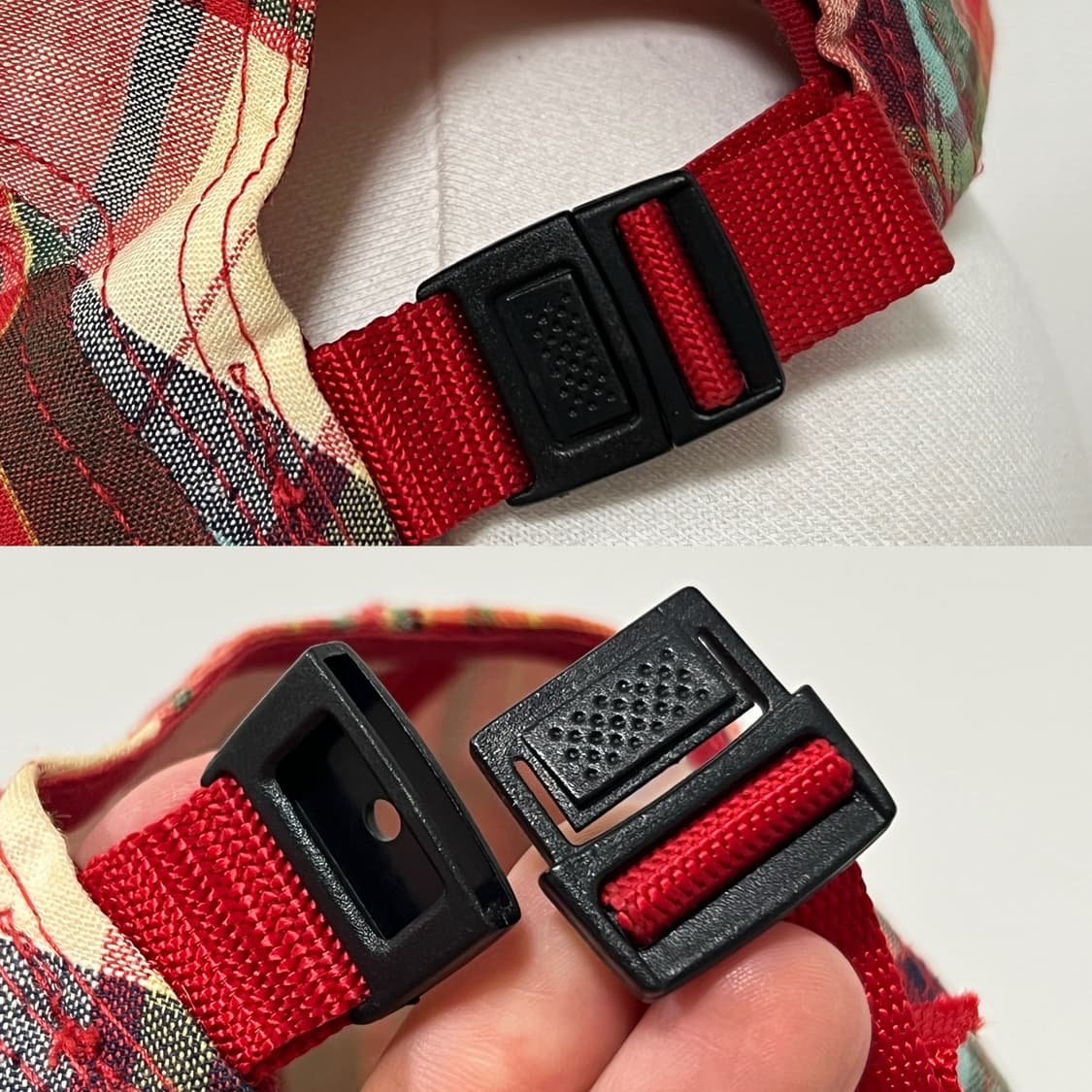 슈프림 2005 레드 체크 패턴 5패널 캠프캡  상품이미지8