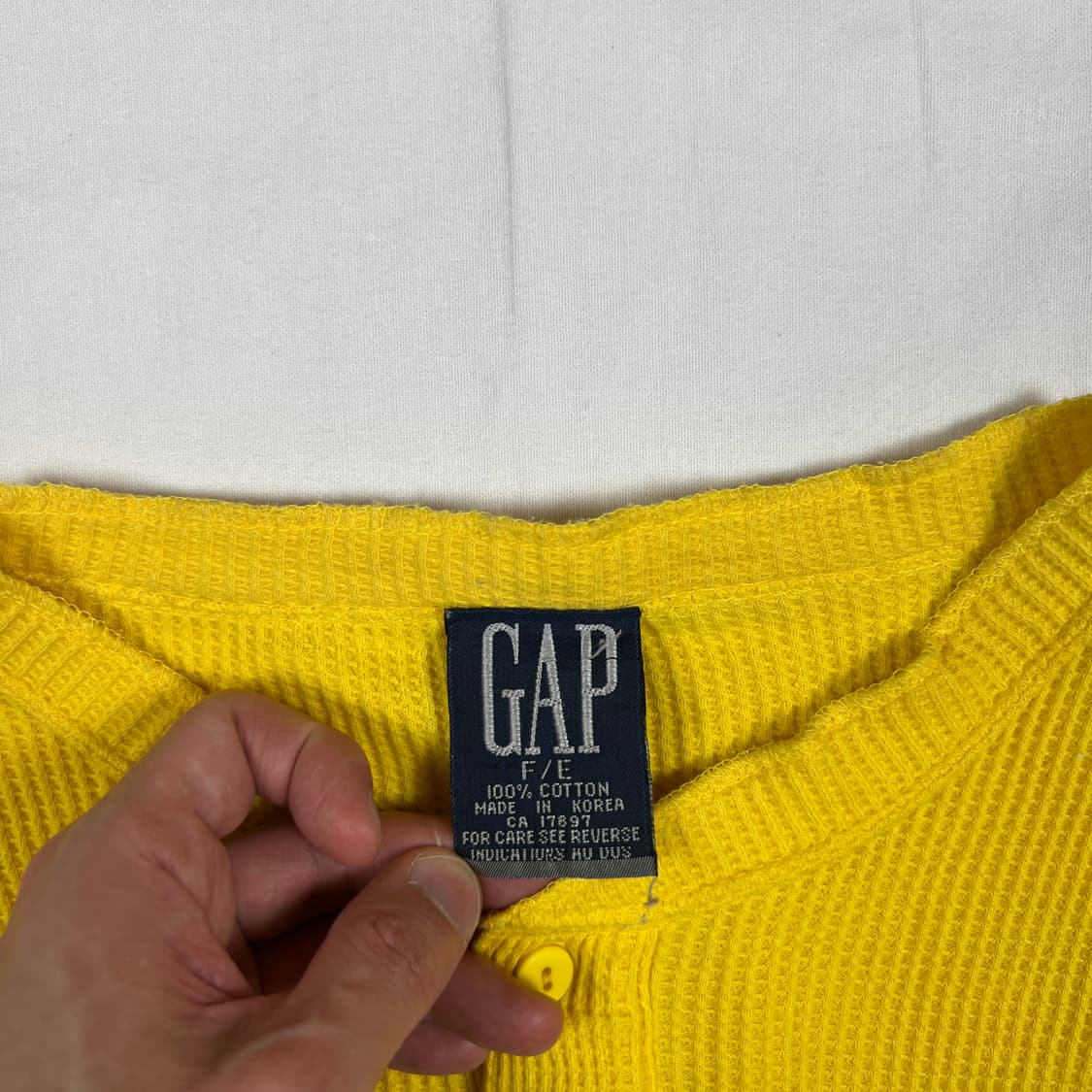 90’s 갭 gap 로고 포켓 와플 롱슬리브 긴팔티 상품이미지5