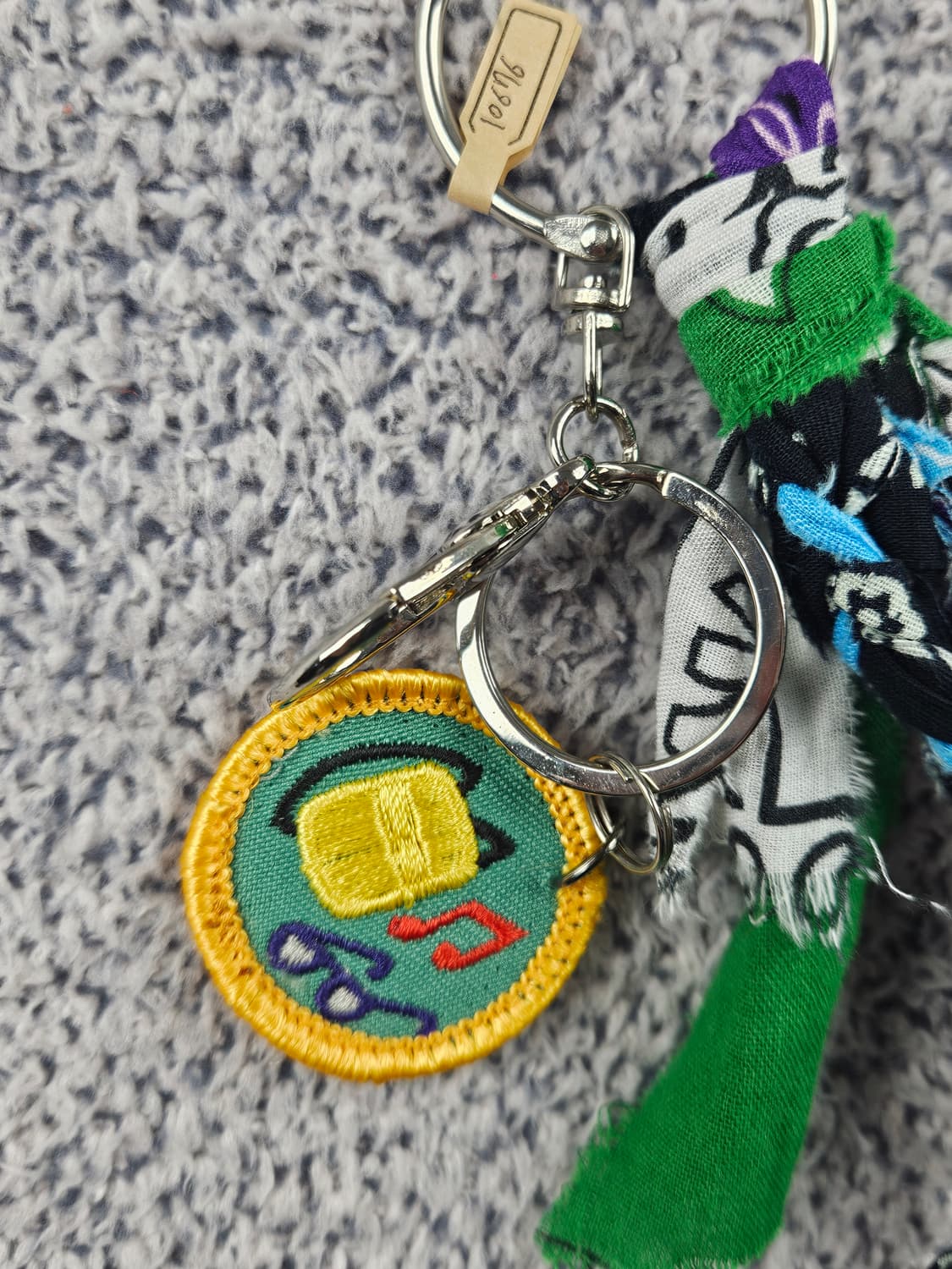 핸드메이드 커스텀 패치 반다나 카라비너 키링 / 10676 상품이미지3