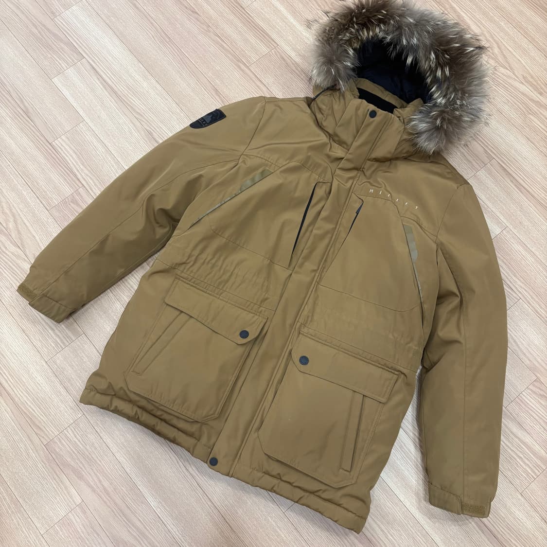 밀레 남성 다운 패딩 105 카키 상품이미지1