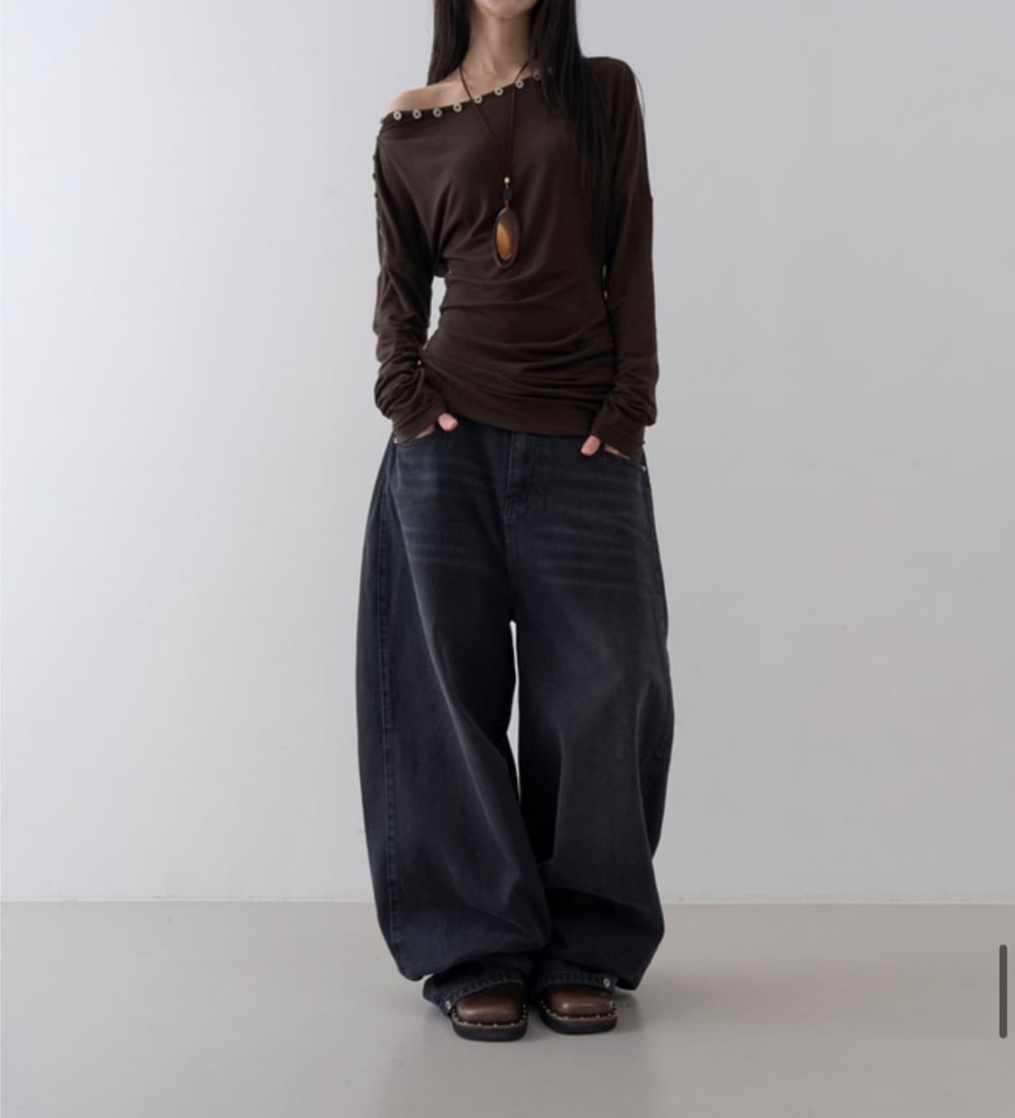 soft button shoulder tee 상품이미지3