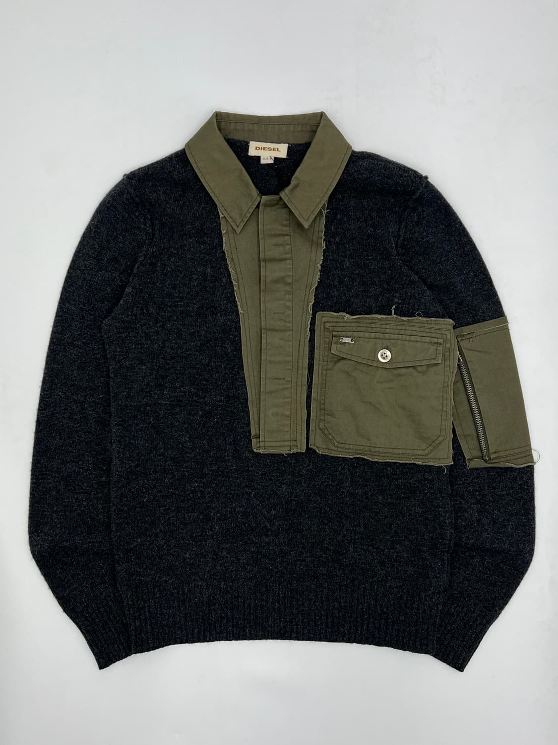 디젤 포켓 카라 니트 상품이미지1