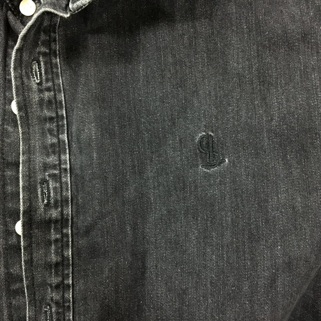 투티/0150 라퍼지스토어 블랙 흑청 데님 셔츠 상품이미지6