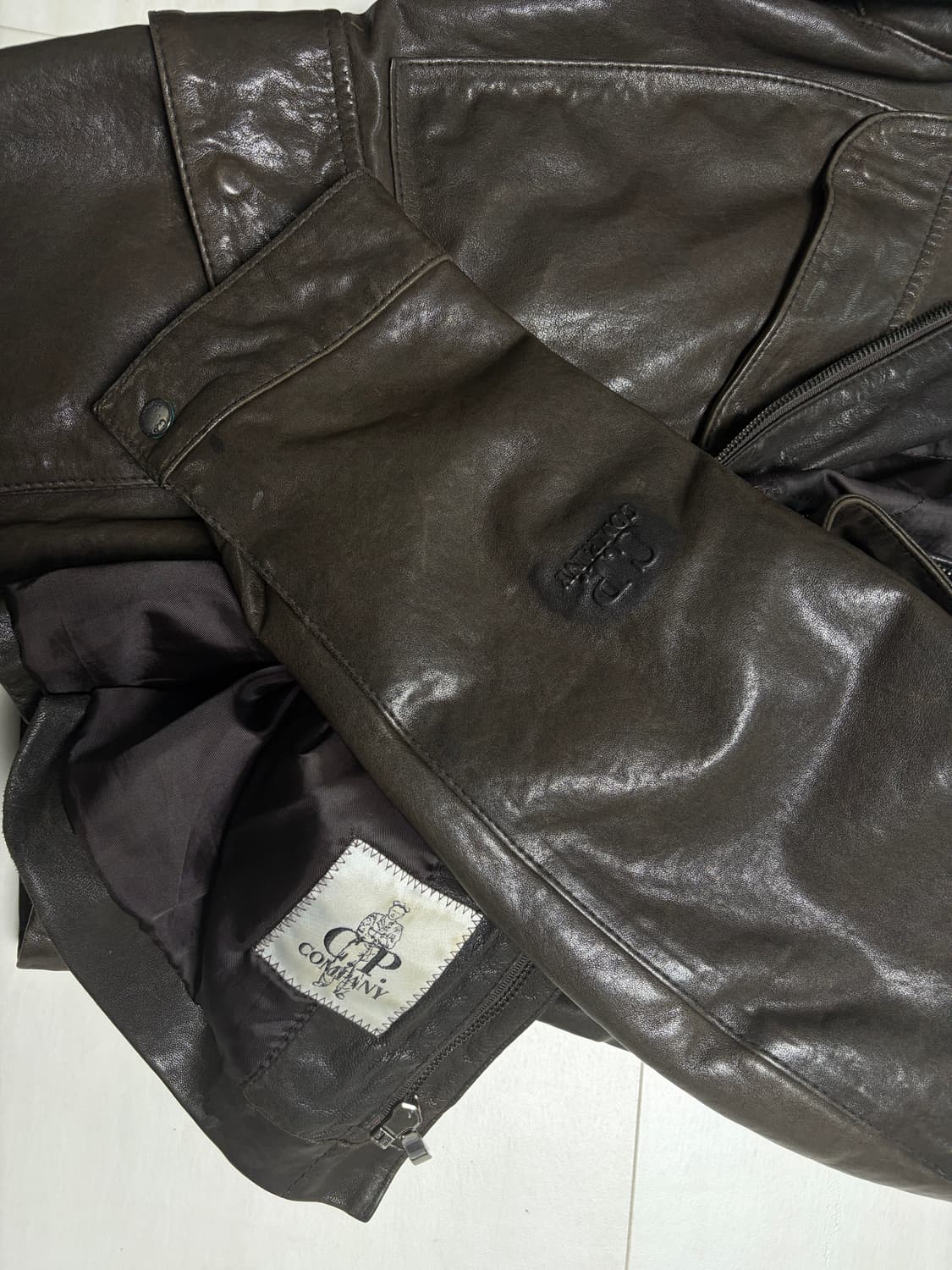 00s C.P 컴퍼니 고글 레더 필드자켓  상품이미지5