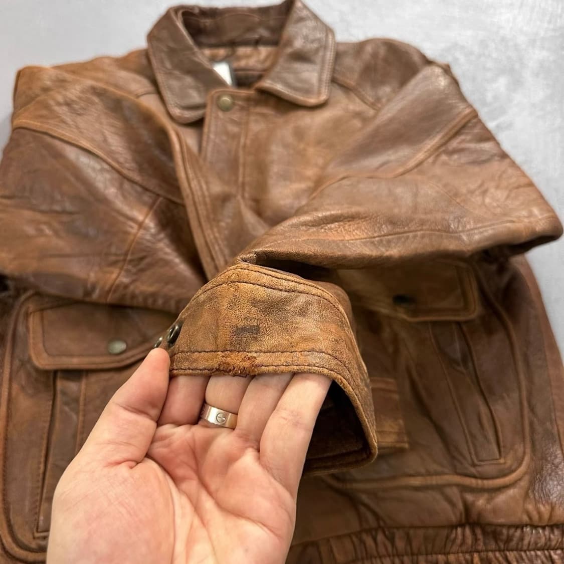 D‘HOMME A HOMME A-2 리얼 가죽 자켓 상품이미지4