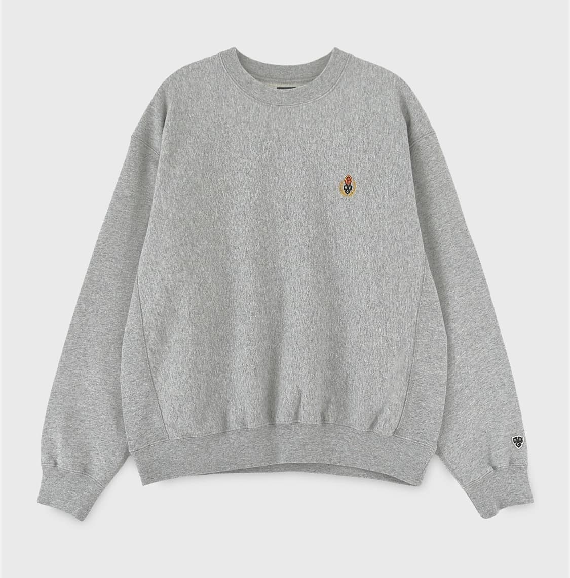 헤리티지 플로스 CREST WASHED 221 CREWNECK Grey 상품이미지1