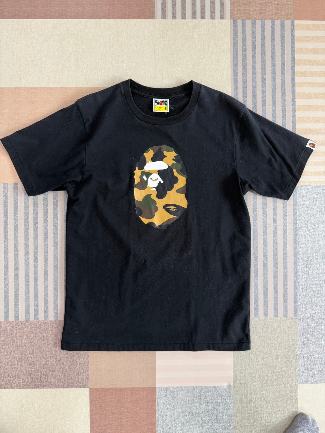 BAPE 베이프 카모 밀리터리 반팔 티셔츠 블랙 M사이즈 상품이미지1