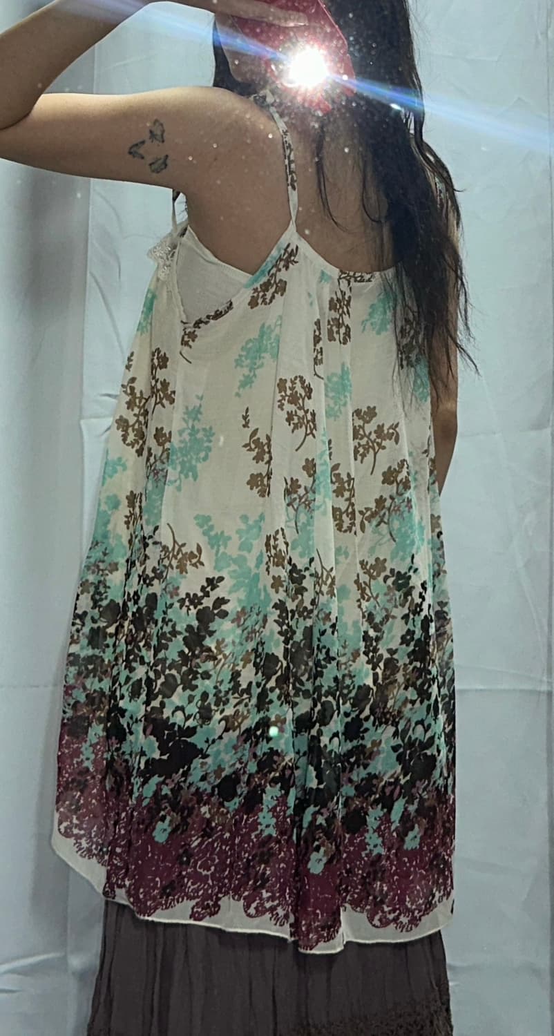 모리 원 옵숄 니트 오리엔탈 레이스 원피스 뮤트 퍼플 크로셰 스커트 코디 상품이미지4