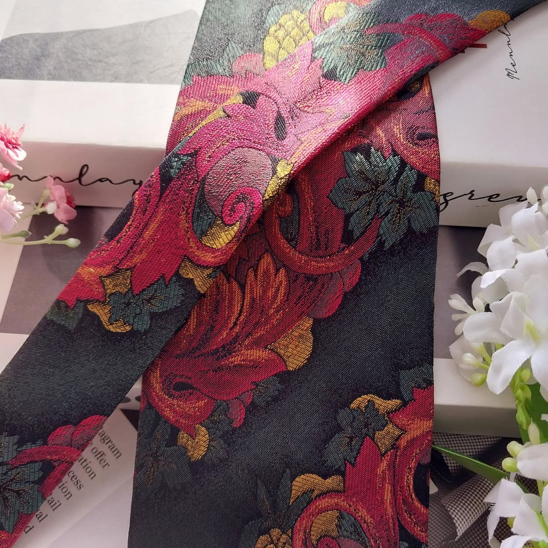 세루티 1881 실크 자카드 패턴 넥타이 9.4cm A+등급 K1962 상품이미지5