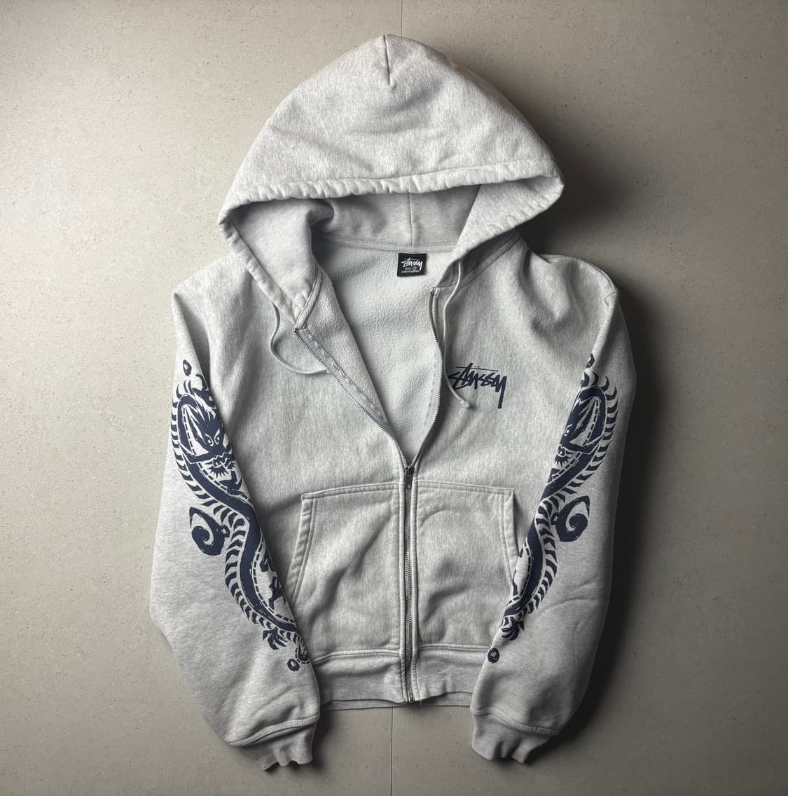 스투시 드래곤 애쉬헤더 후드집업 상품이미지4