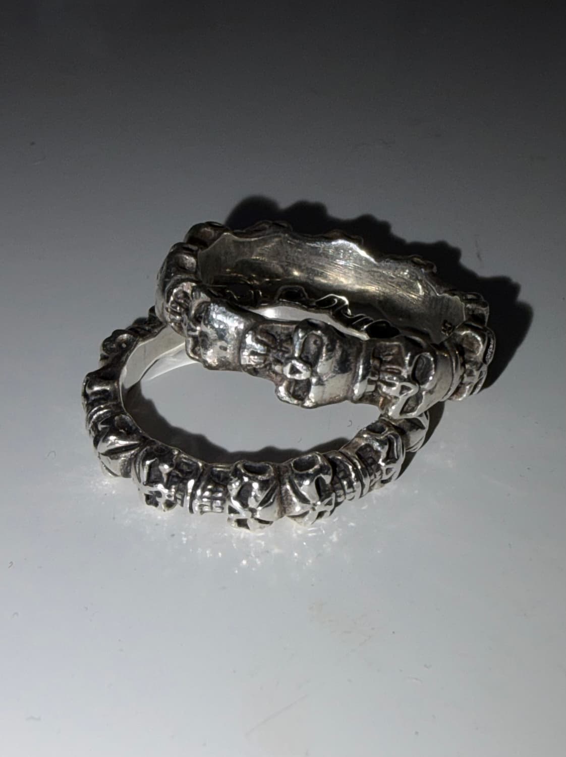 일괄) 925실버 해골반지 핸드메이드 상품이미지1