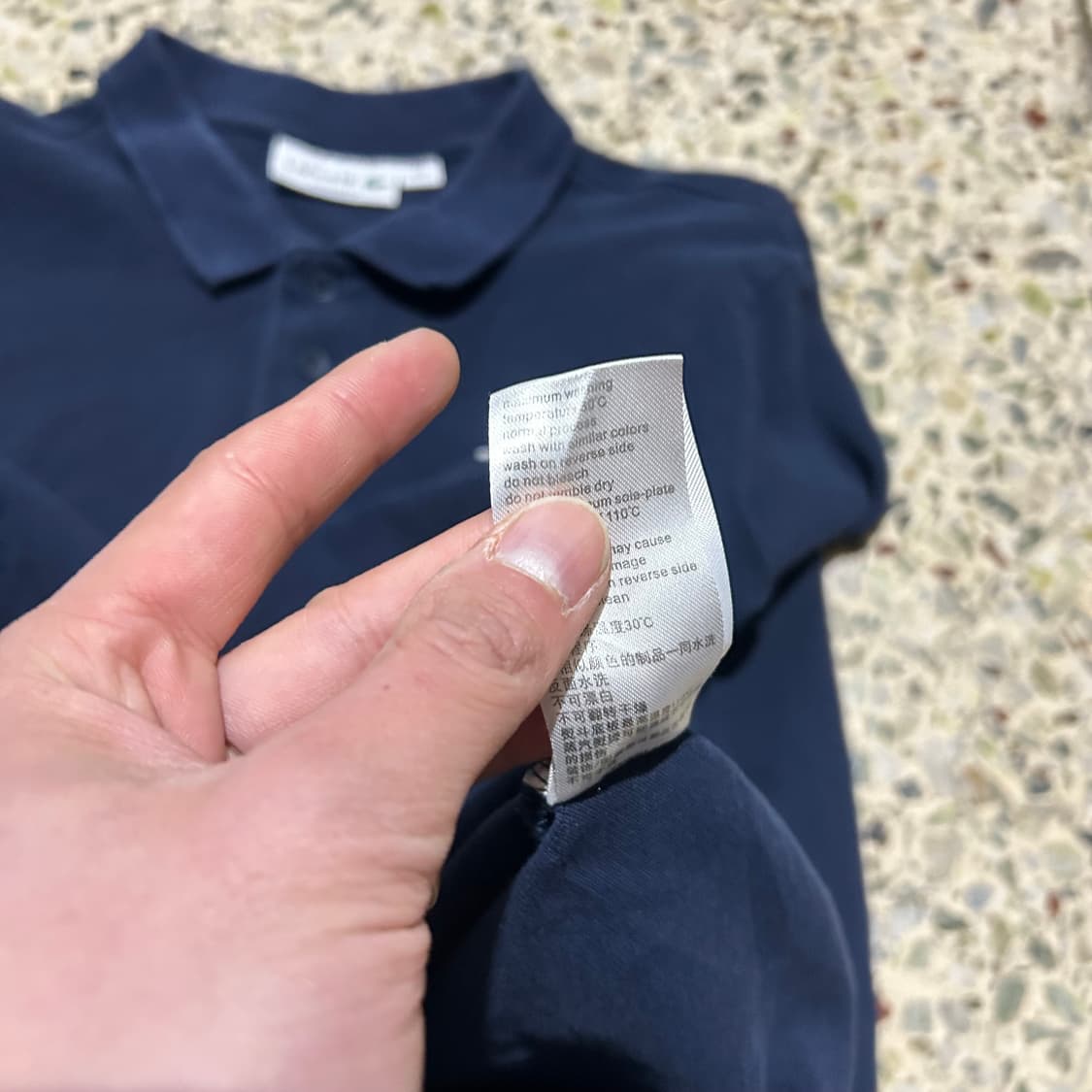 라코스테(Lacoste) 네이비 긴팔 카라티 상품이미지5