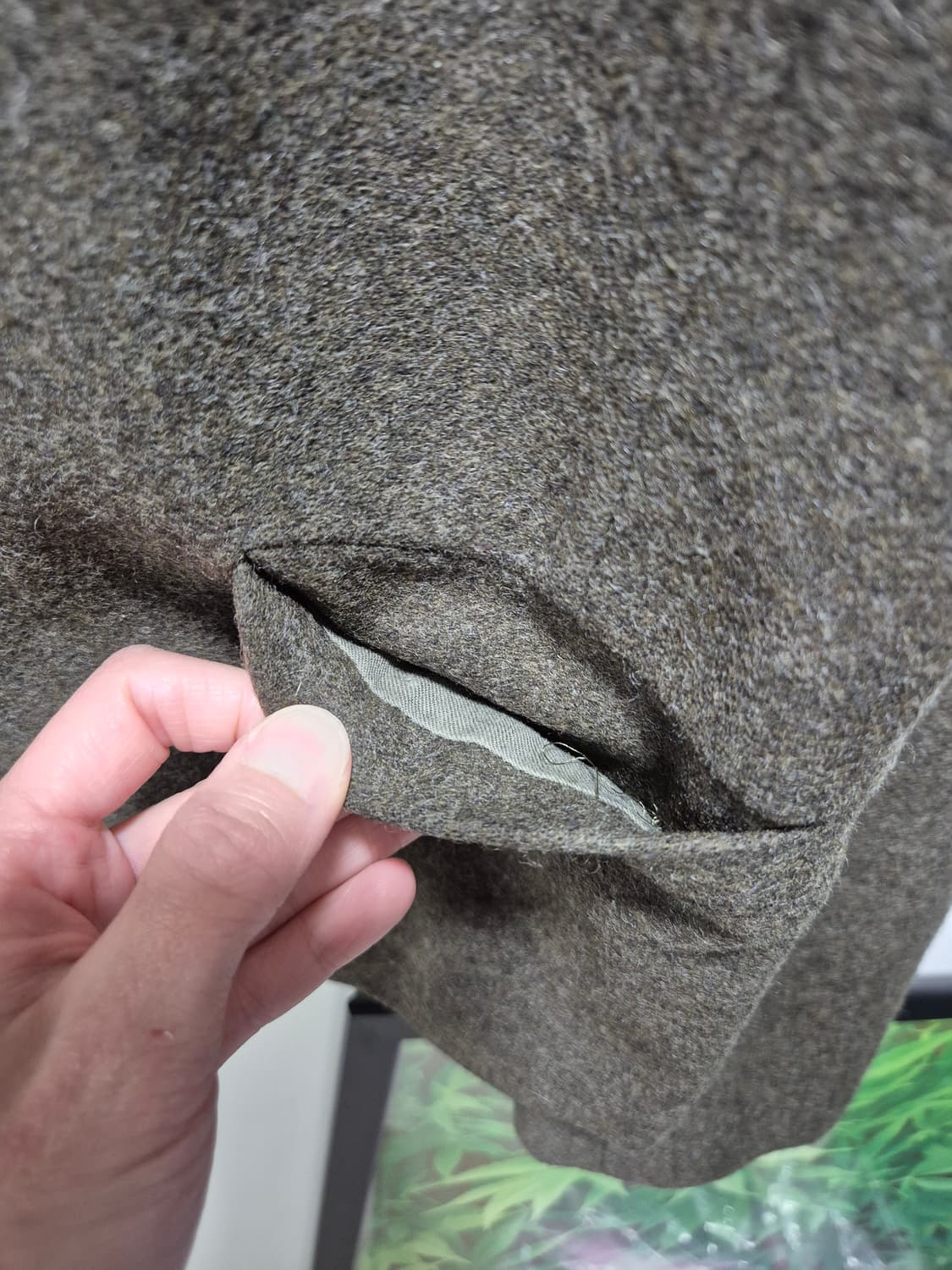 (세일)JPN 빈티지 울 혼방 집업 자켓 카키 상품이미지5