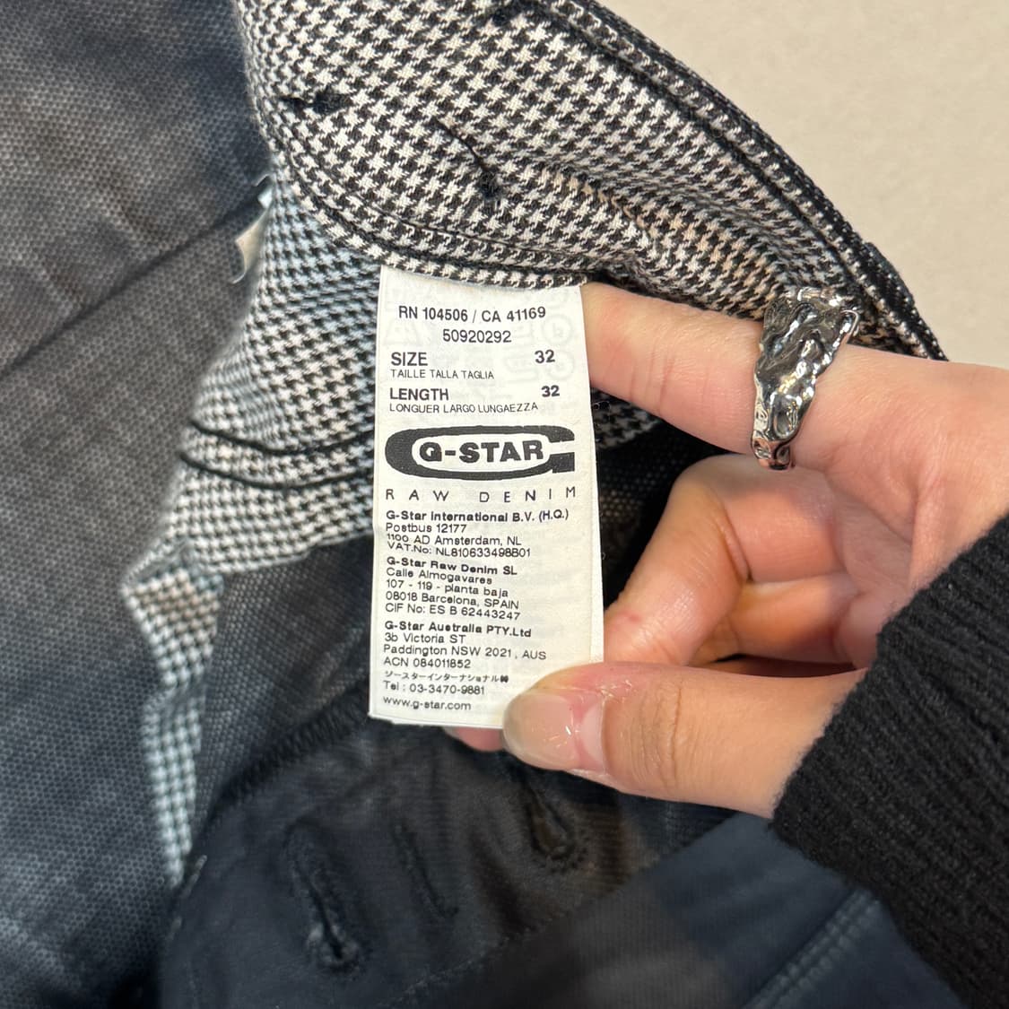 32inch) 지스타로우 3301 3D 코팅 입체 데님 팬츠 상품이미지10