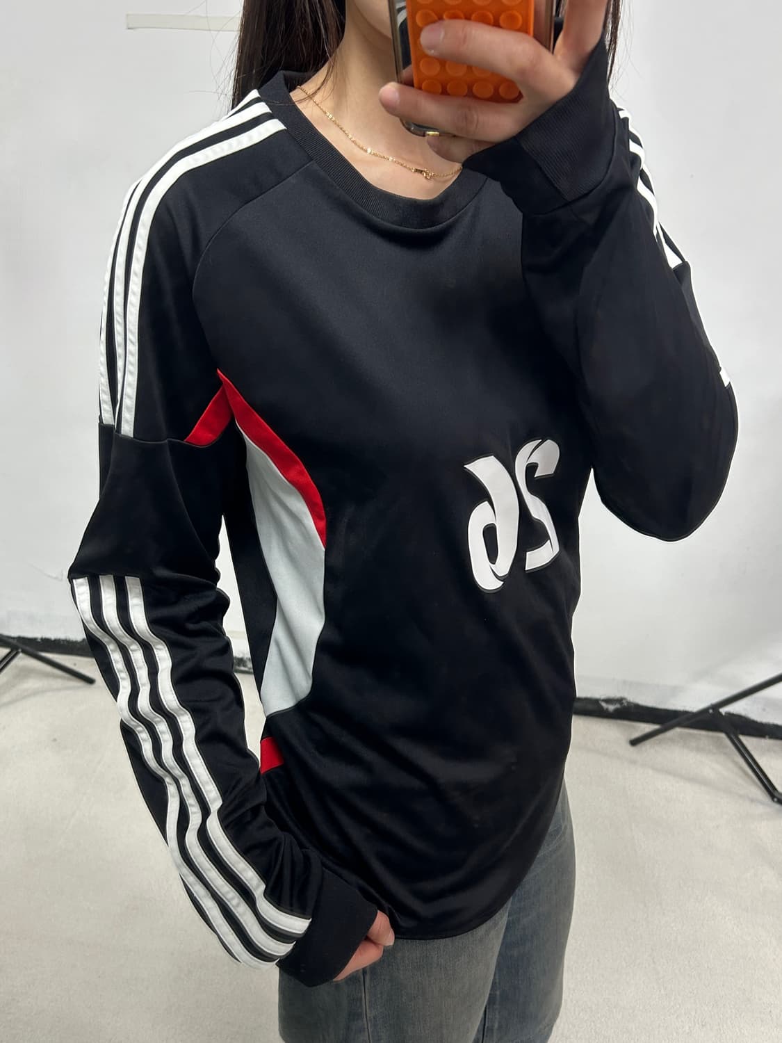 아디다스 긴팔 축구 저지 블랙 상품이미지2