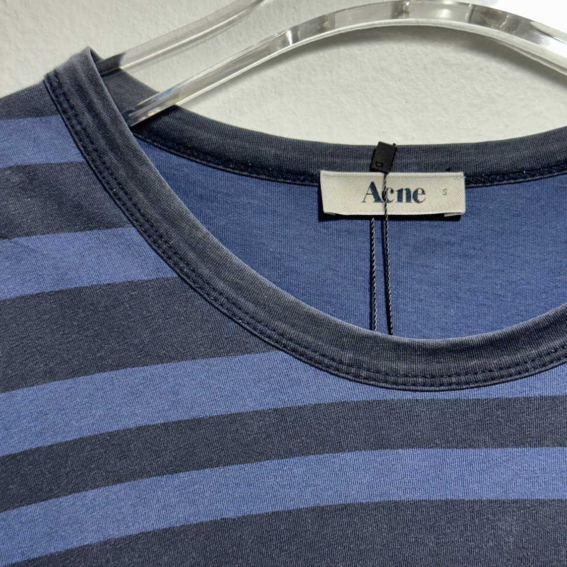 Acne Studios Navy Stripe Pocket T-Shirt 상품이미지4